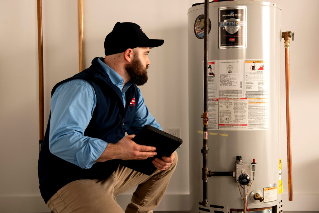 Ranck plumber replacing a water heater